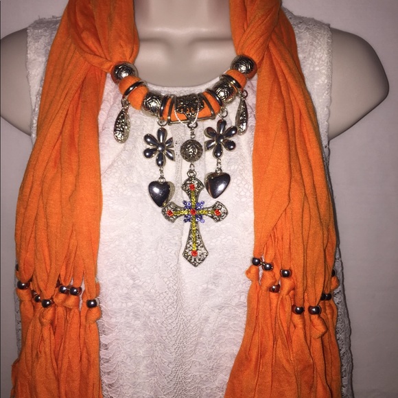 🎀 🆕 Boho/ Chic scarf necklace - Picture 6 of 12